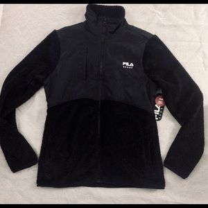 FILA Black Fleece Zip-Up (S)
